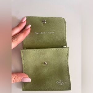 Original Van Cleef & Arpels Pistachio Suede Travel Bag